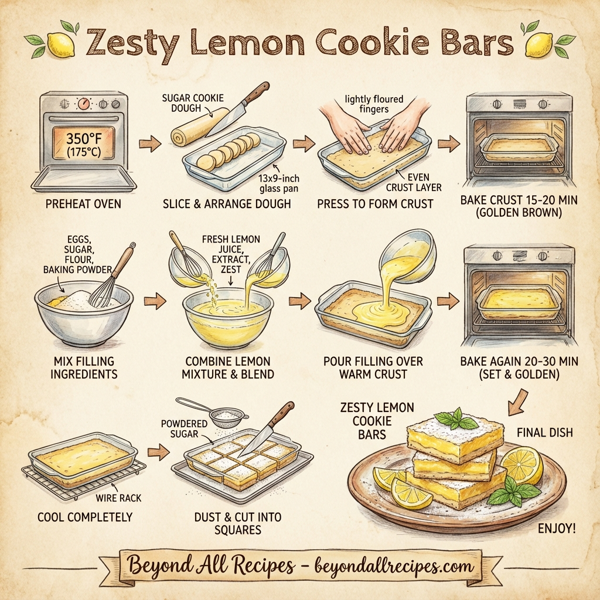 Zesty Lemon Cookie Bars instructions