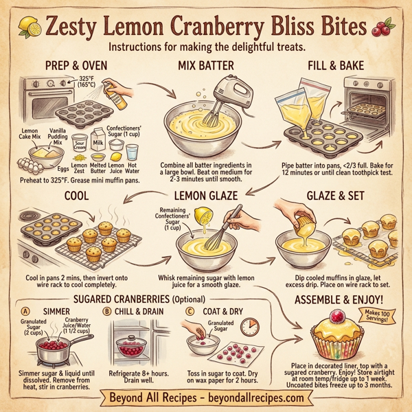 Zesty Lemon Cranberry Bliss Bites instructions