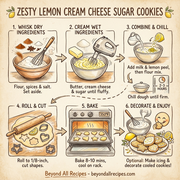 Zesty Lemon Cream Cheese Sugar Cookies instructions