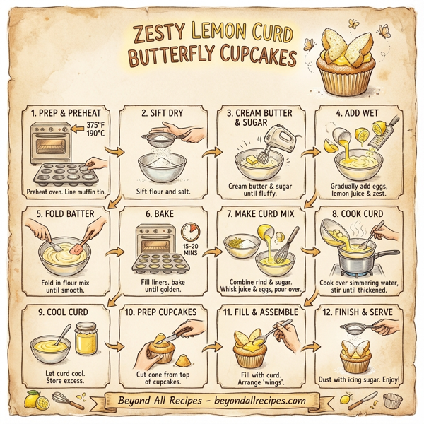 Zesty Lemon Curd Butterfly Cupcakes instructions