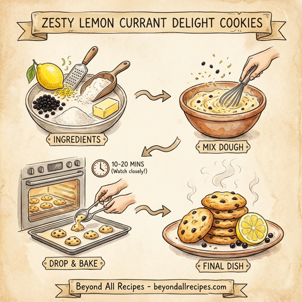 Zesty Lemon Currant Delight Cookies instructions
