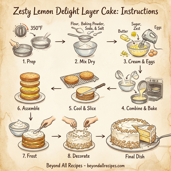 Zesty Lemon Delight Layer Cake instructions