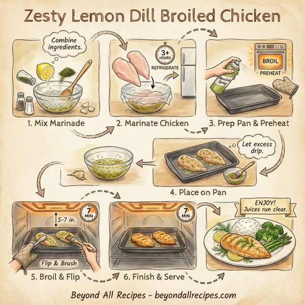 Zesty Lemon Dill Broiled Chicken instructions