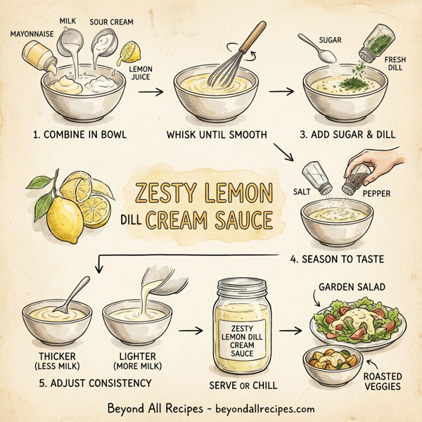 Zesty Lemon Dill Cream Sauce instructions