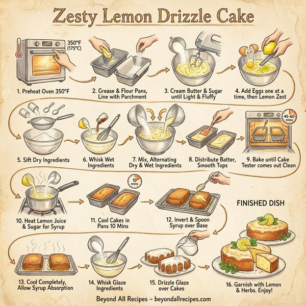 Zesty Lemon Drizzle Cake instructions