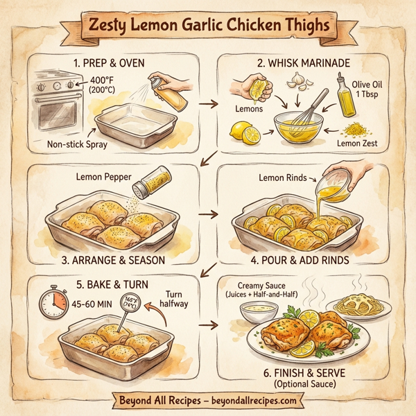 Zesty Lemon Garlic Chicken Thighs instructions