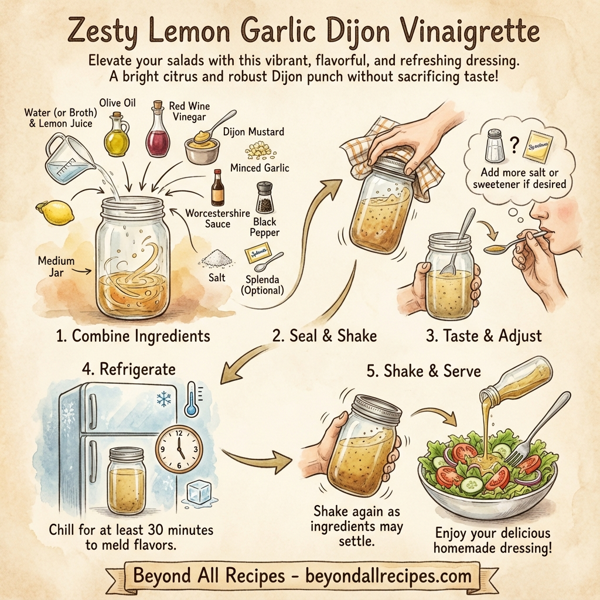 Zesty Lemon Garlic Dijon Vinaigrette instructions