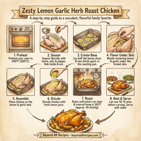 Zesty Lemon Garlic Herb Roast Chicken instructions