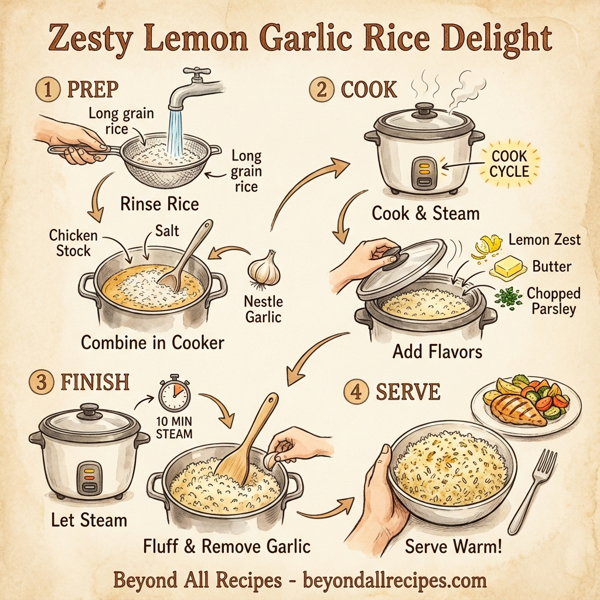 Zesty Lemon Garlic Rice Delight instructions