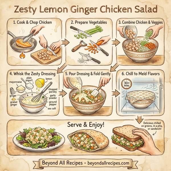 Zesty Lemon Ginger Chicken Salad instructions