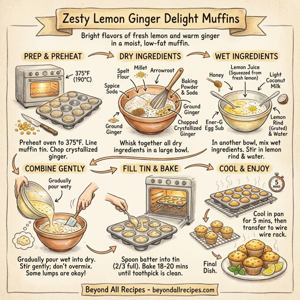 Zesty Lemon Ginger Delight Muffins instructions