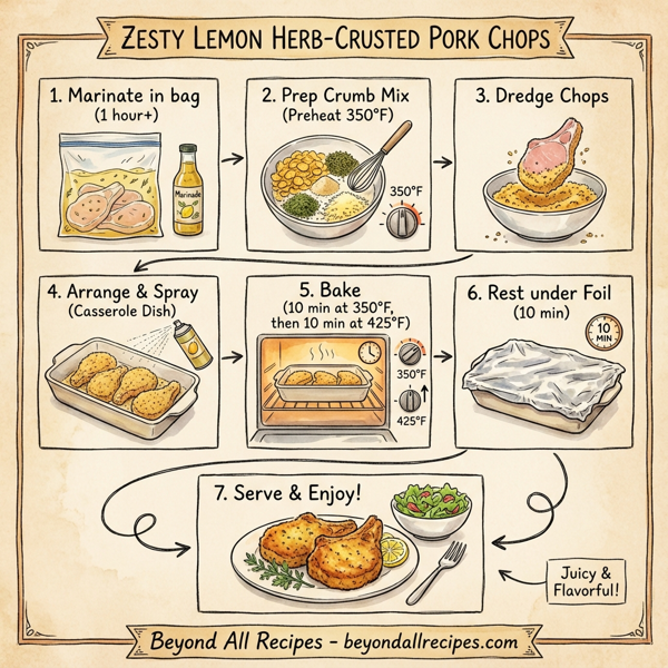 Zesty Lemon Herb-Crusted Pork Chops instructions