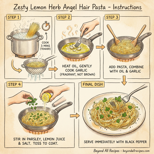 Zesty Lemon Herb Angel Hair Pasta instructions