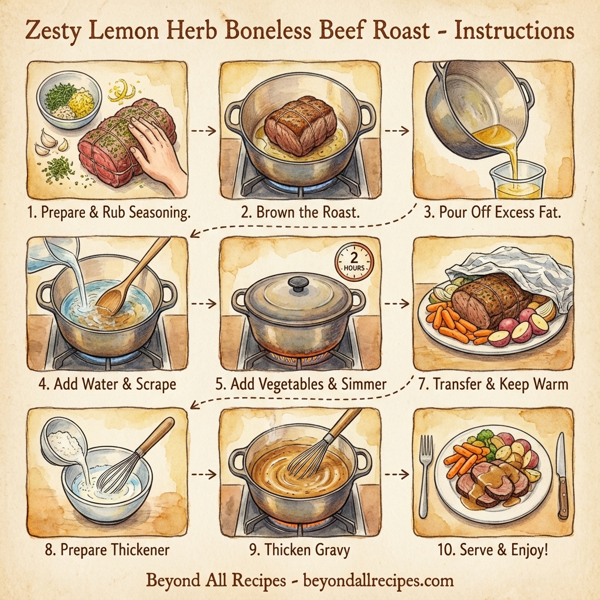 Zesty Lemon Herb Boneless Beef Roast instructions