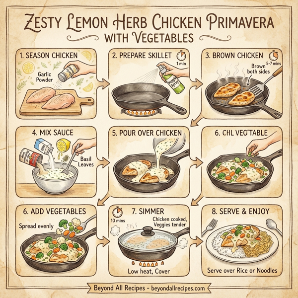 Zesty Lemon Herb Chicken Primavera with Vegetables instructions