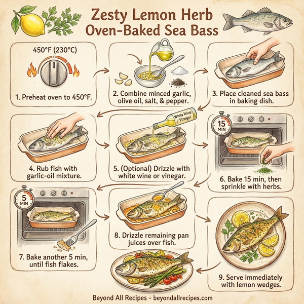 Zesty Lemon Herb Oven-Baked Sea Bass instructions