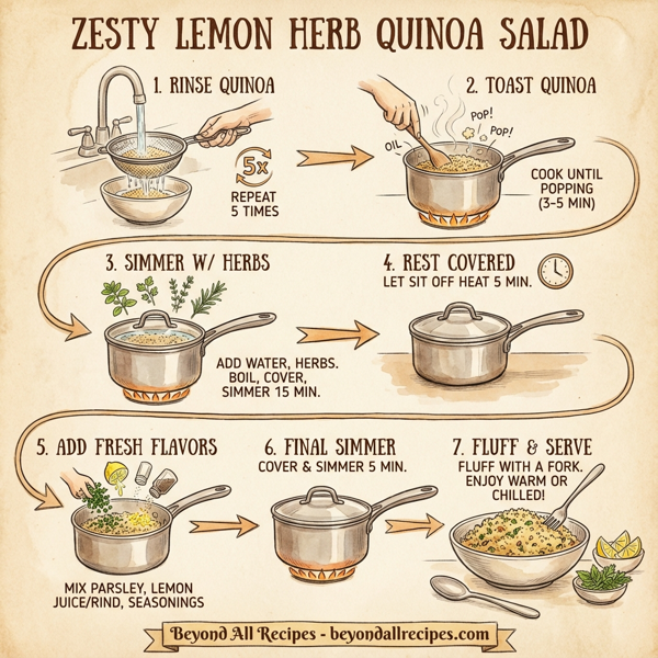 Zesty Lemon Herb Quinoa Salad instructions