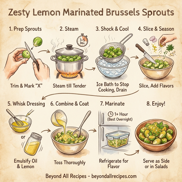 Zesty Lemon Marinated Brussels Sprouts instructions
