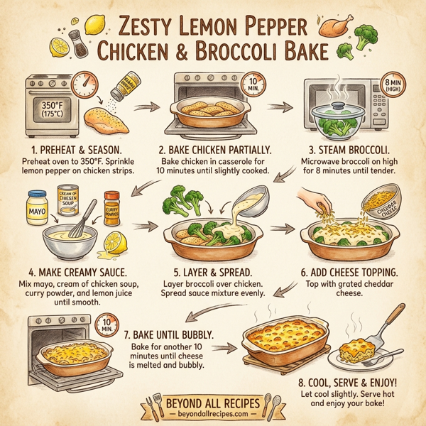 Zesty Lemon Pepper Chicken & Broccoli Bake instructions