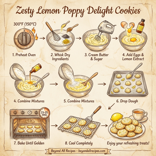 Zesty Lemon Poppy Delight Cookies instructions