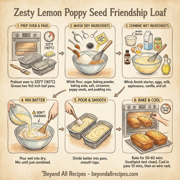 Zesty Lemon Poppy Seed Friendship Loaf instructions