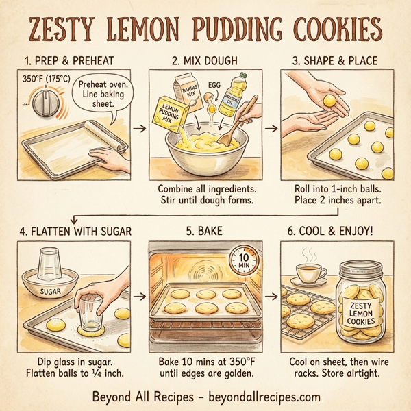 Zesty Lemon Pudding Cookies instructions