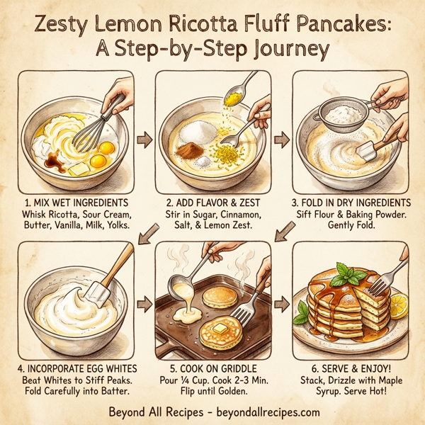 Zesty Lemon Ricotta Fluff Pancakes instructions