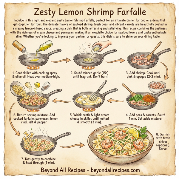 Zesty Lemon Shrimp Farfalle instructions