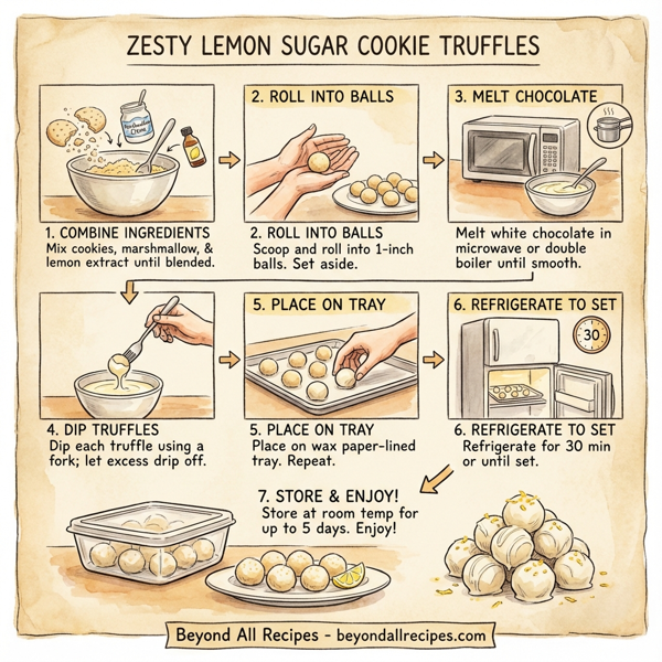 Zesty Lemon Sugar Cookie Truffles instructions