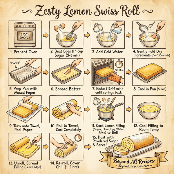 Zesty Lemon Swiss Roll instructions