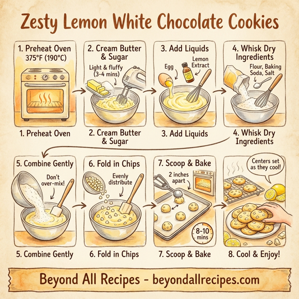 Zesty Lemon White Chocolate Cookies instructions