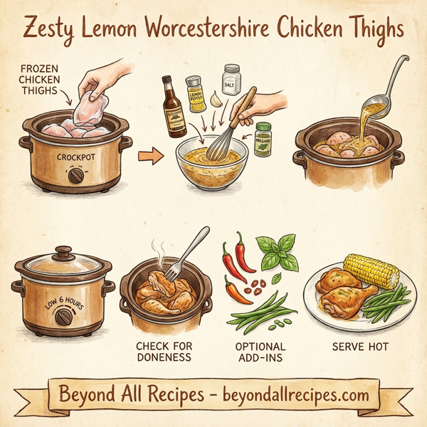 Zesty Lemon Worcestershire Chicken Thighs instructions