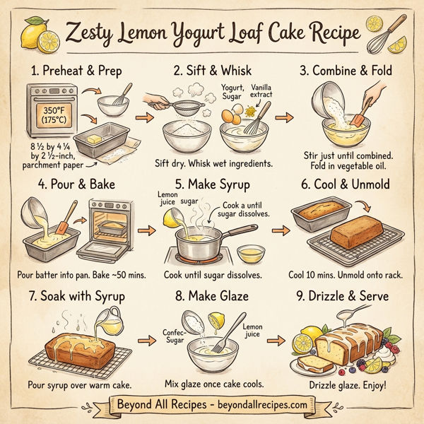 Zesty Lemon Yogurt Loaf Cake instructions