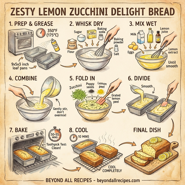 Zesty Lemon Zucchini Delight Bread instructions