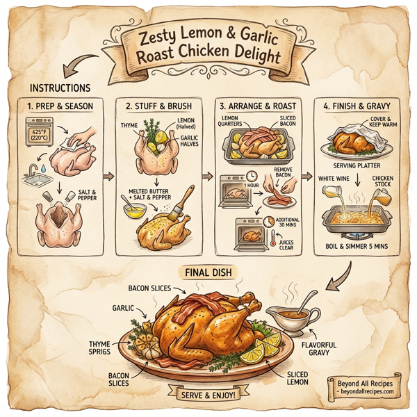 Zesty Lemon & Garlic Roast Chicken Delight instructions