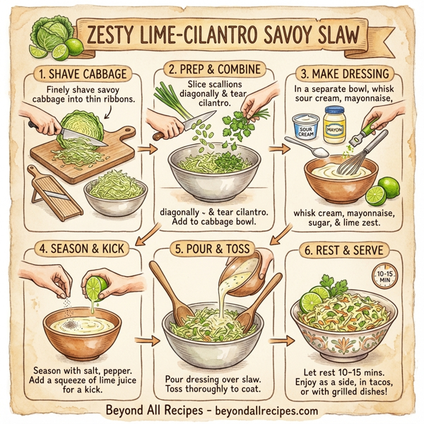Zesty Lime-Cilantro Savoy Slaw instructions