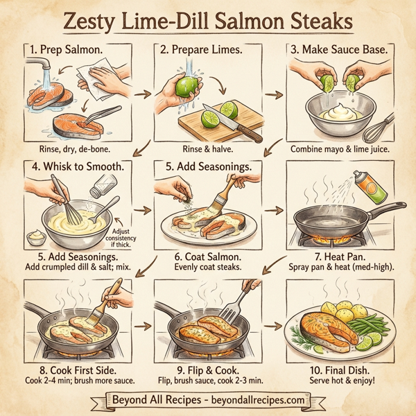 Zesty Lime-Dill Salmon Steaks instructions