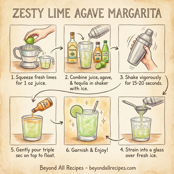 Zesty Lime Agave Margarita instructions