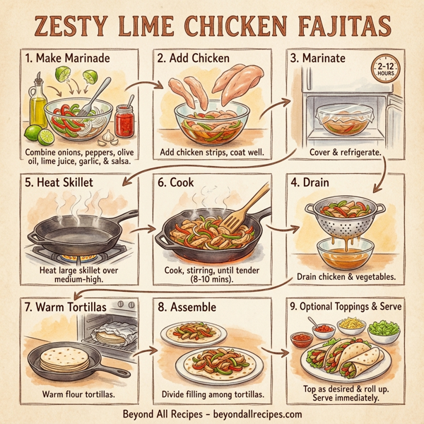 Zesty Lime Chicken Fajitas instructions