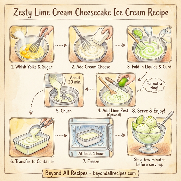 Zesty Lime Cream Cheesecake Ice Cream instructions