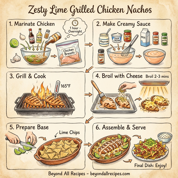 Zesty Lime Grilled Chicken Nachos instructions