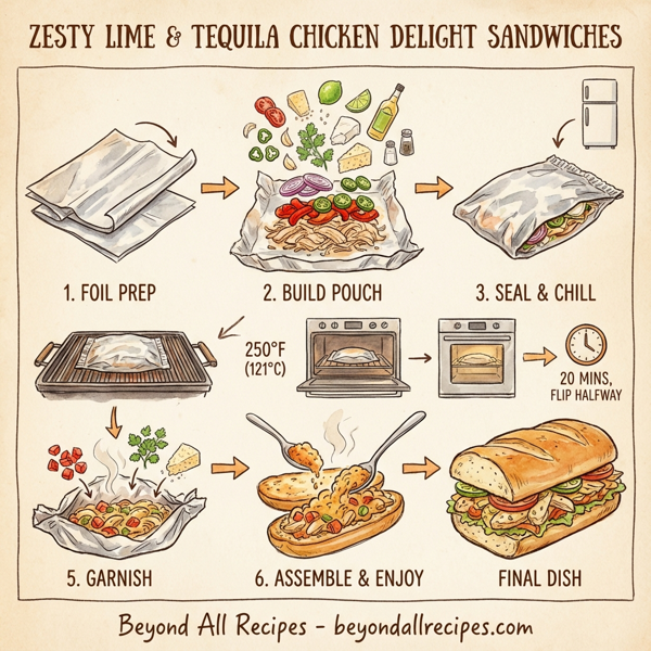 Zesty Lime & Tequila Chicken Delight Sandwiches instructions