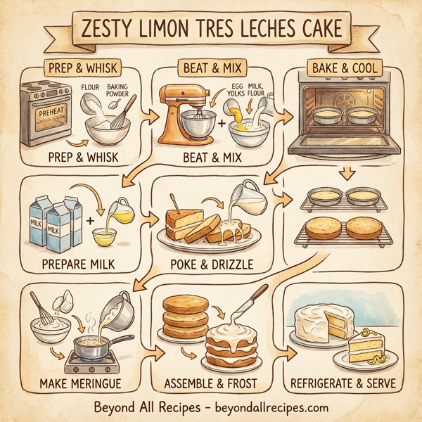 Zesty Limon Tres Leches Cake instructions