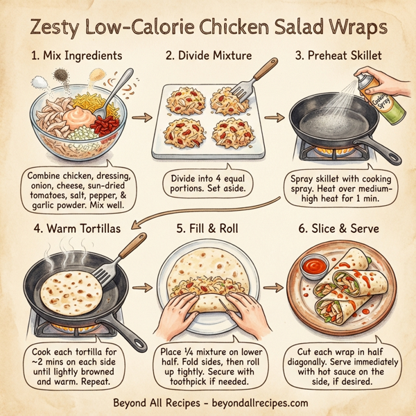 Zesty Low-Calorie Chicken Salad Wraps instructions