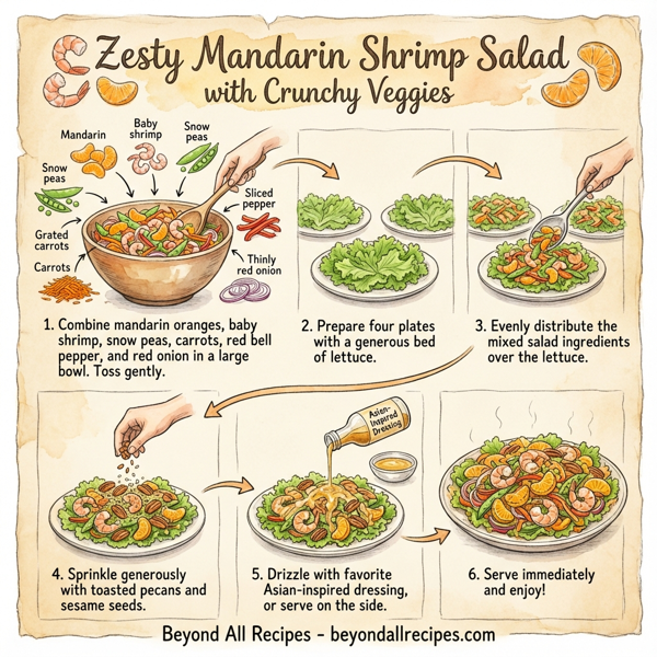 Zesty Mandarin Shrimp Salad with Crunchy Veggies instructions