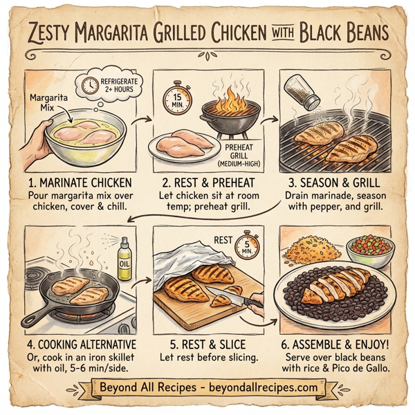 Zesty Margarita Grilled Chicken with Black Beans instructions
