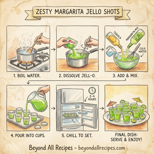 Zesty Margarita Jello Shots instructions