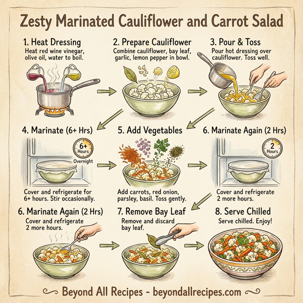 Zesty Marinated Cauliflower and Carrot Salad instructions