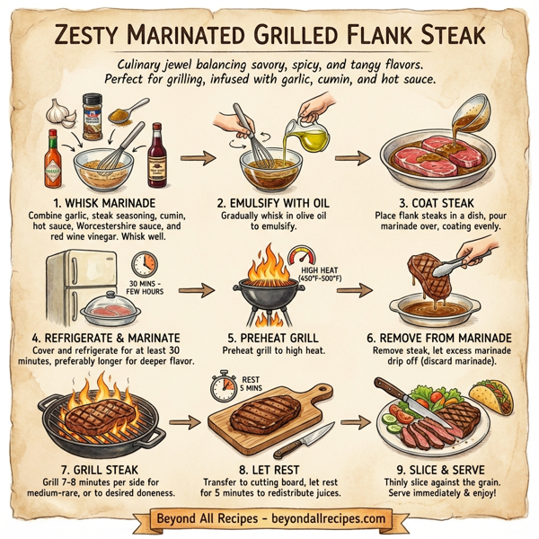 Zesty Marinated Grilled Flank Steak instructions