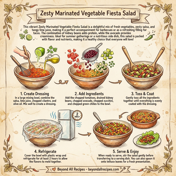 Zesty Marinated Vegetable Fiesta Salad instructions